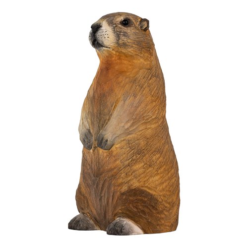 Murmeldjur snidat trä