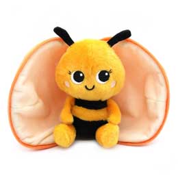 Flipetz Bumblebee orange hideaway plush product photo