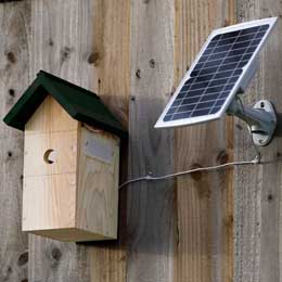 Solar-powered wireless wifi nest camera with nest box product photo