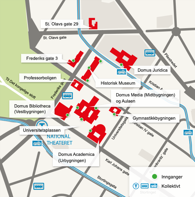 Oversiktskart over Sentrum
