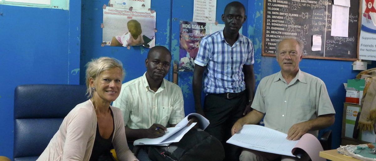Kristin and Jørn Braa in Gambia with co-workers