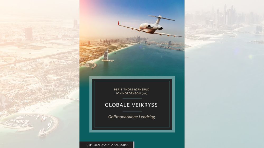 Bokcoveret viser et fly over Gulfen. 