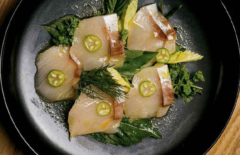 Closeup of the cover of City & Shore Magazine's Food, Wine & Spirit Issue.