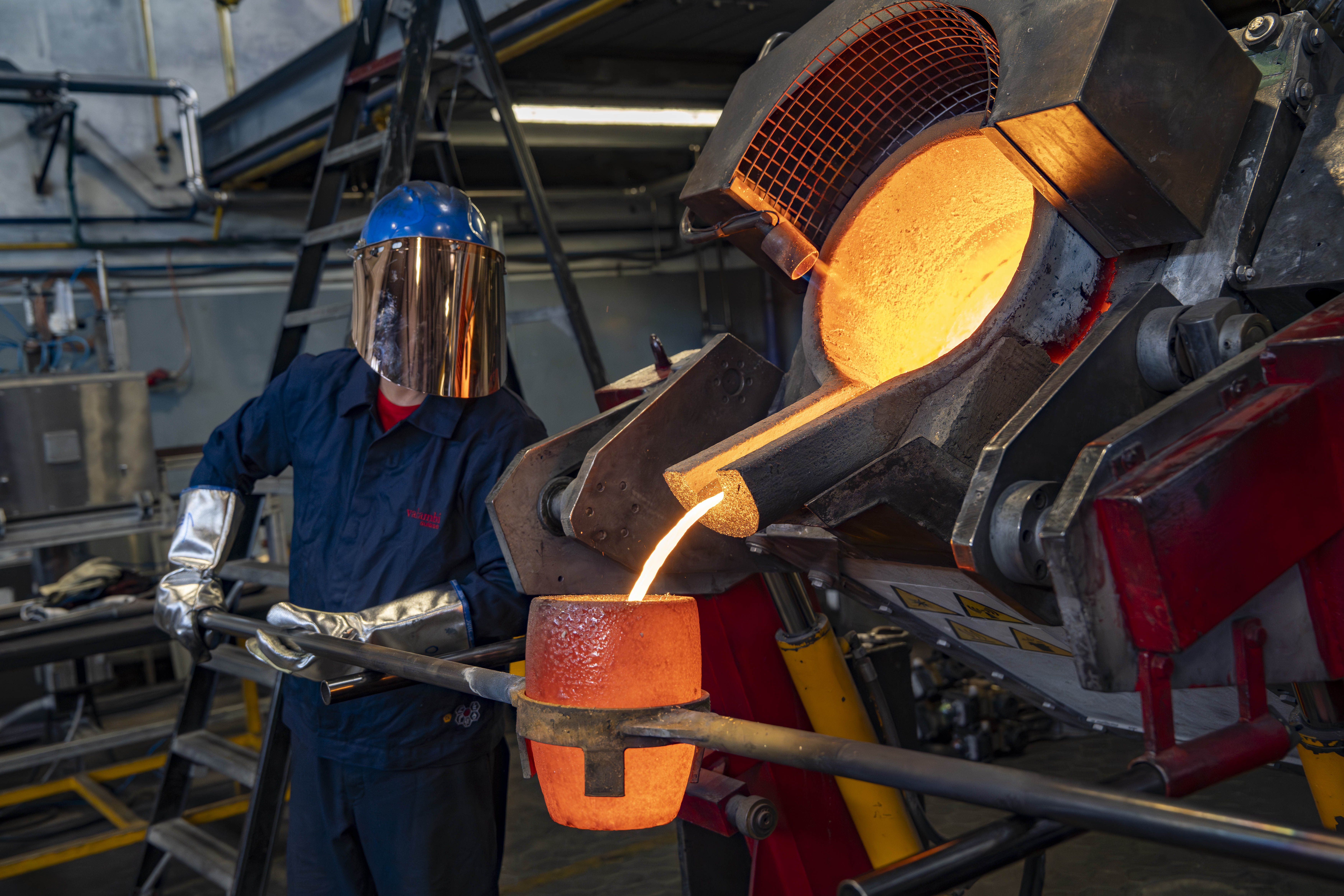 Working in a gold refinery