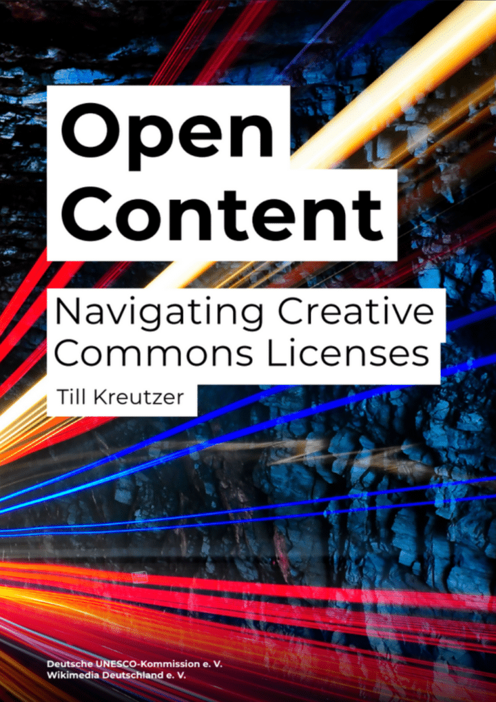 Cover der Publikation "Open Content" Navigating Creative Commons LIcenses" von Till Kreutzer.