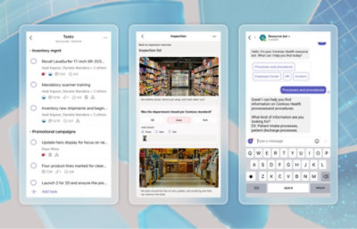 Група смартфони с гласово приложение в тях.