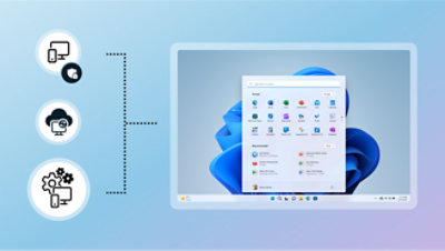 Erinevate ikoonidega arvutiekraan.