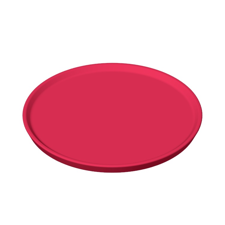 Perspective view of a 3D model of the Felt+Fat Dinner Plate