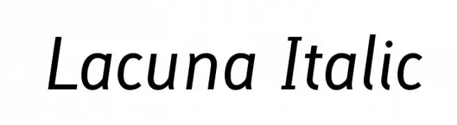 Lacuna Italic  Free Fonts Download