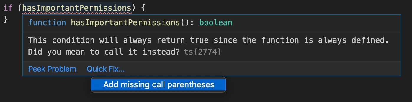Quick fix for uncalled function checks