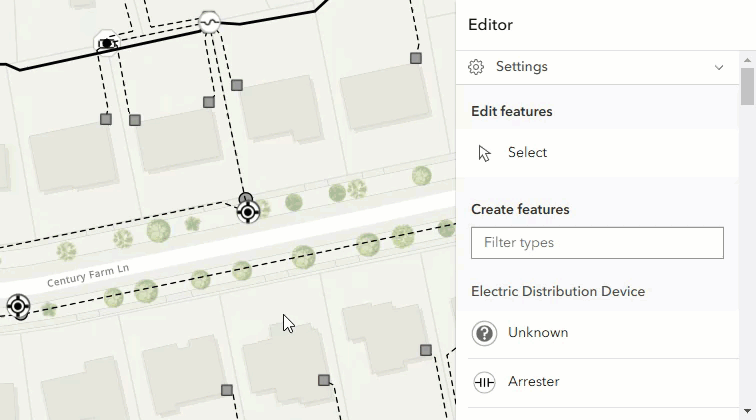 creating a new association with the Editor widget