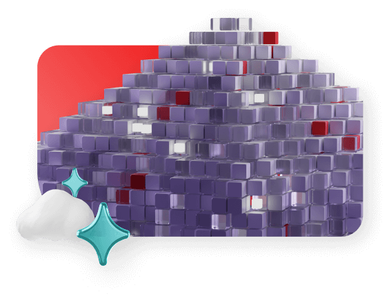 Abstract 3d pyramid symbolizing the building blocks of AI learning