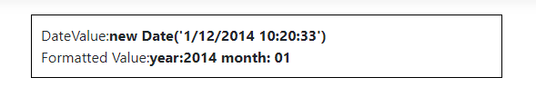 output of custom date format