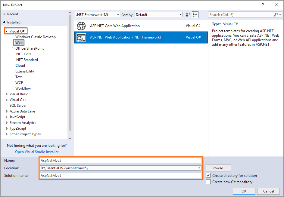 aspnetmvc5 project template