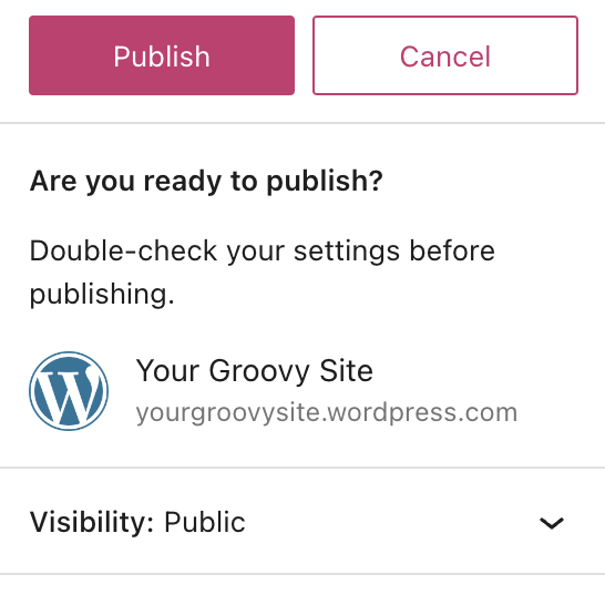 Проверка перед публикацией.