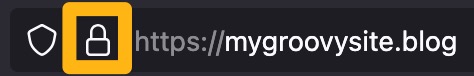 Das umrandete SSL-Schloss in der Adressleiste von Firefox.