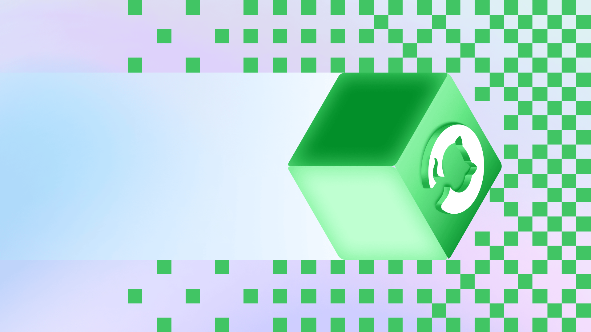 Image featuring the GitHub invertocat logo displayed on a floating cube against a decorative background.