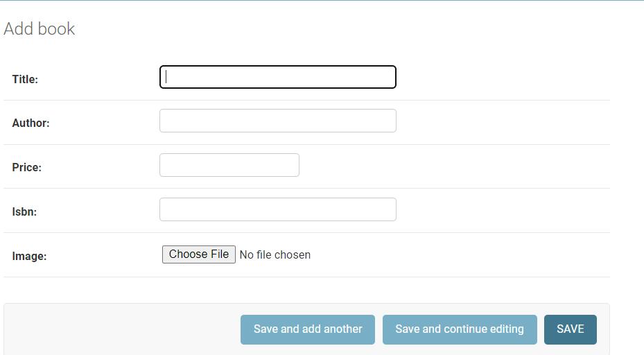 Adding and updating books in the admin site