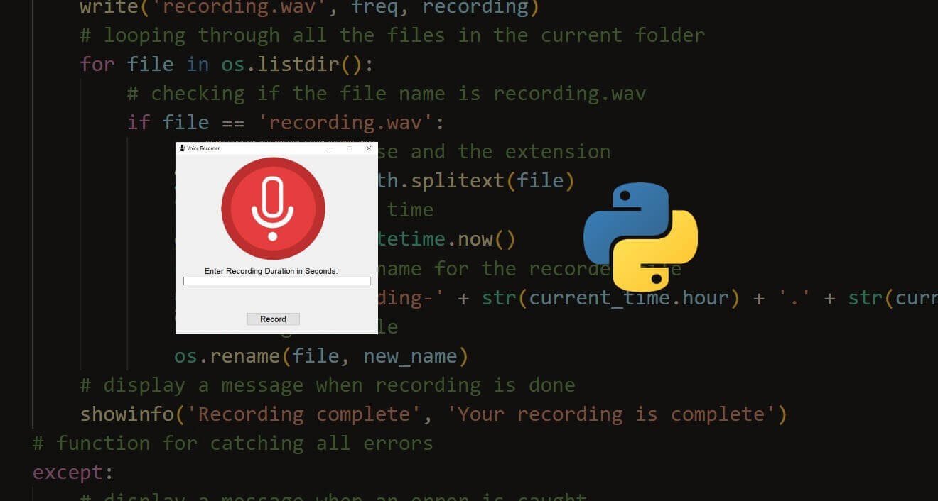 How to Build a GUI Voice Recorder App in Python