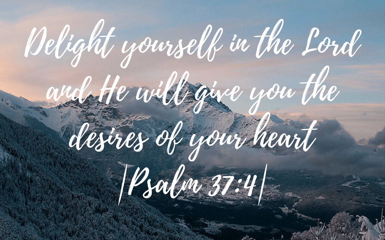 1920x1080 HD Biblical Psalm 37:4 Wallpaper