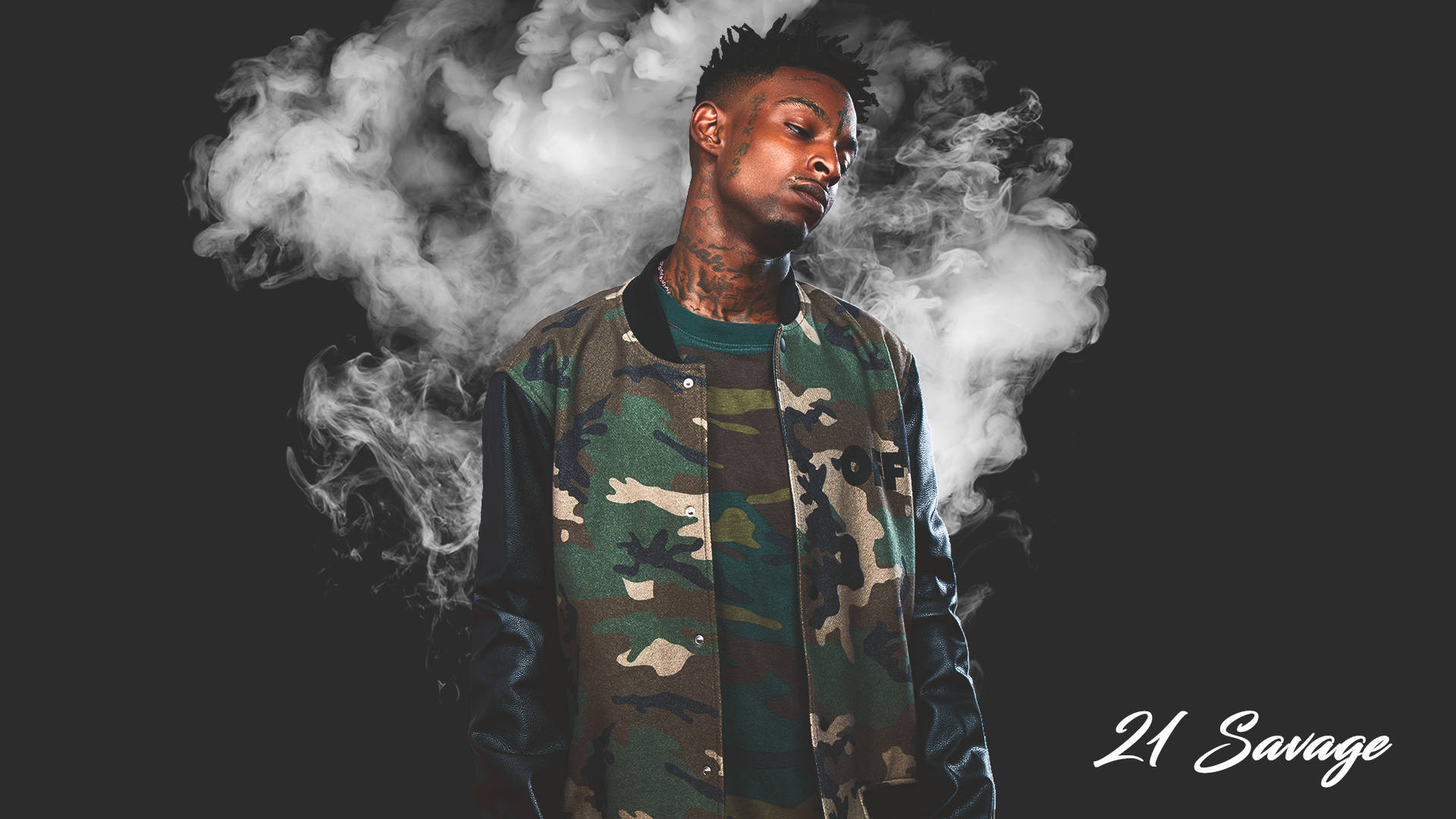 21savage Militärdräkt Wallpaper