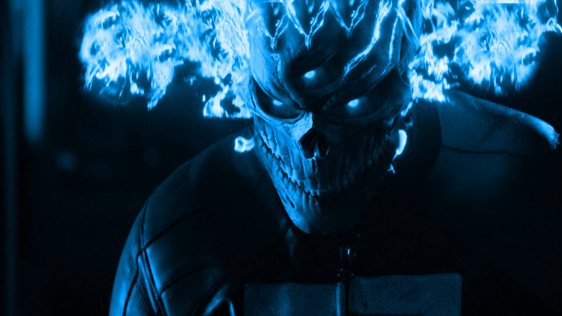 3-Eyed Blue Ghost Rider Wallpaper