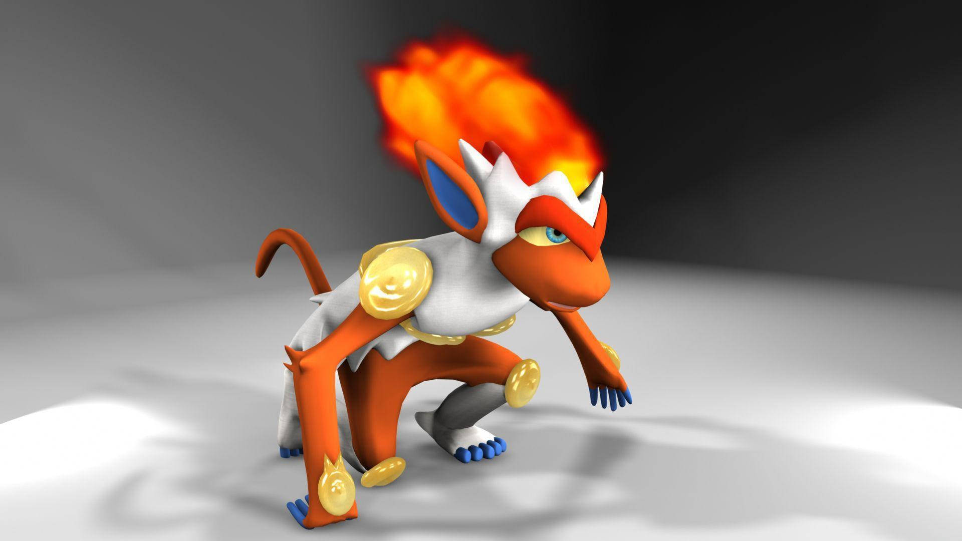 Forzaardente Sfrenata: Infernape In Audace 3d Sfondo