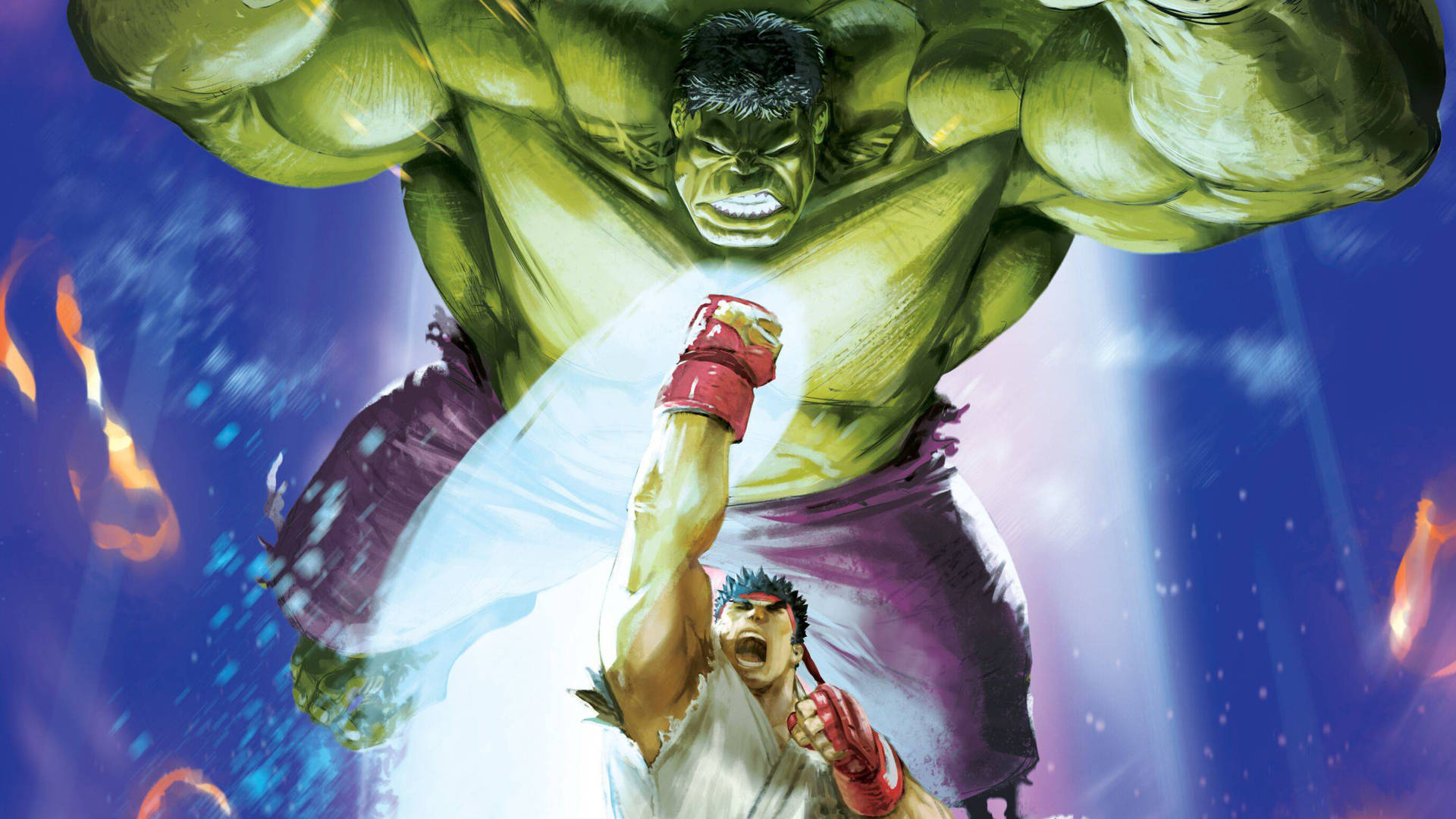 4K Hulk Vs. Anime Guy Wallpaper