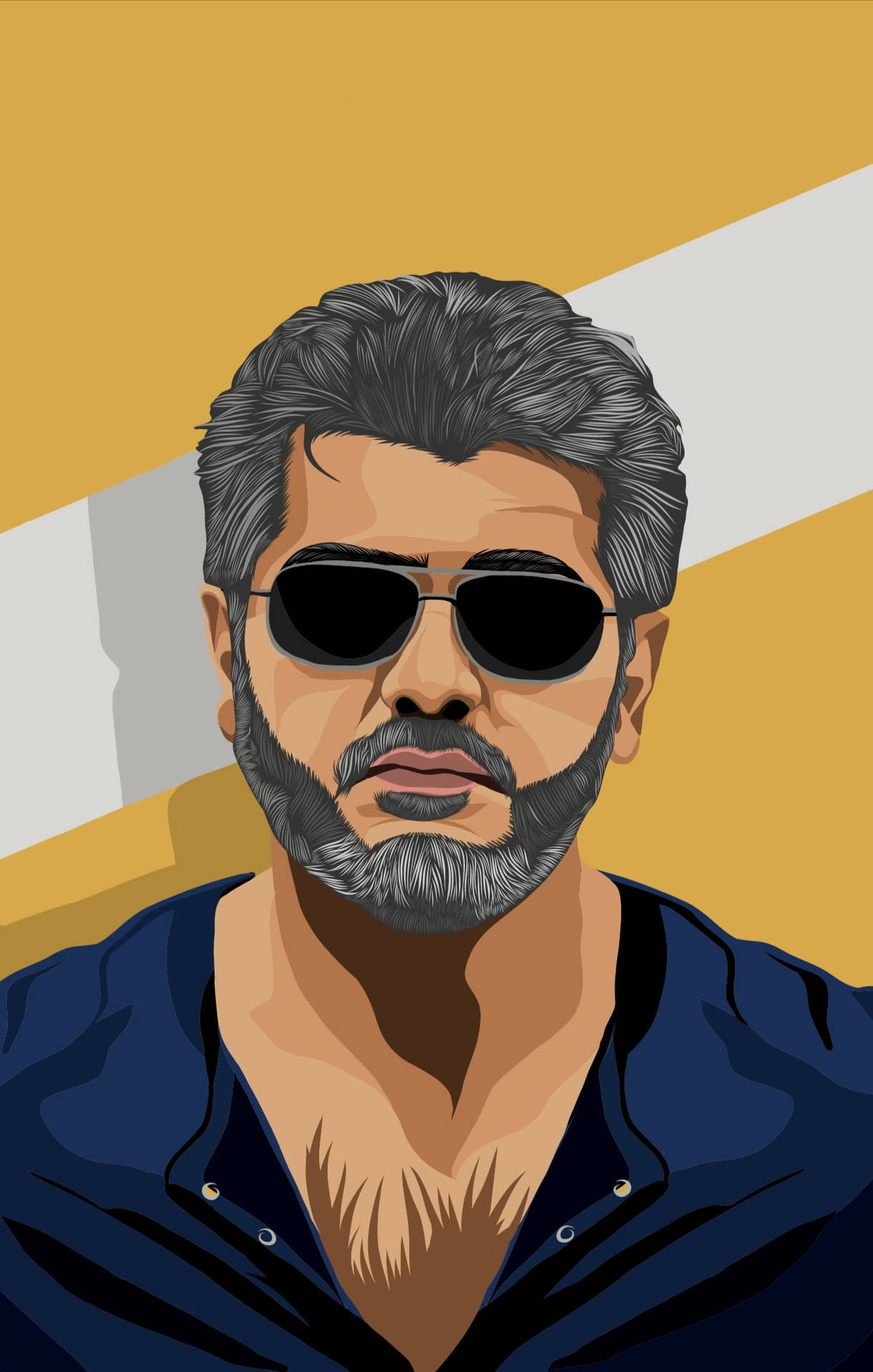 Dynamic Ajith Kumar Vector Art HD Photo Wallpaper