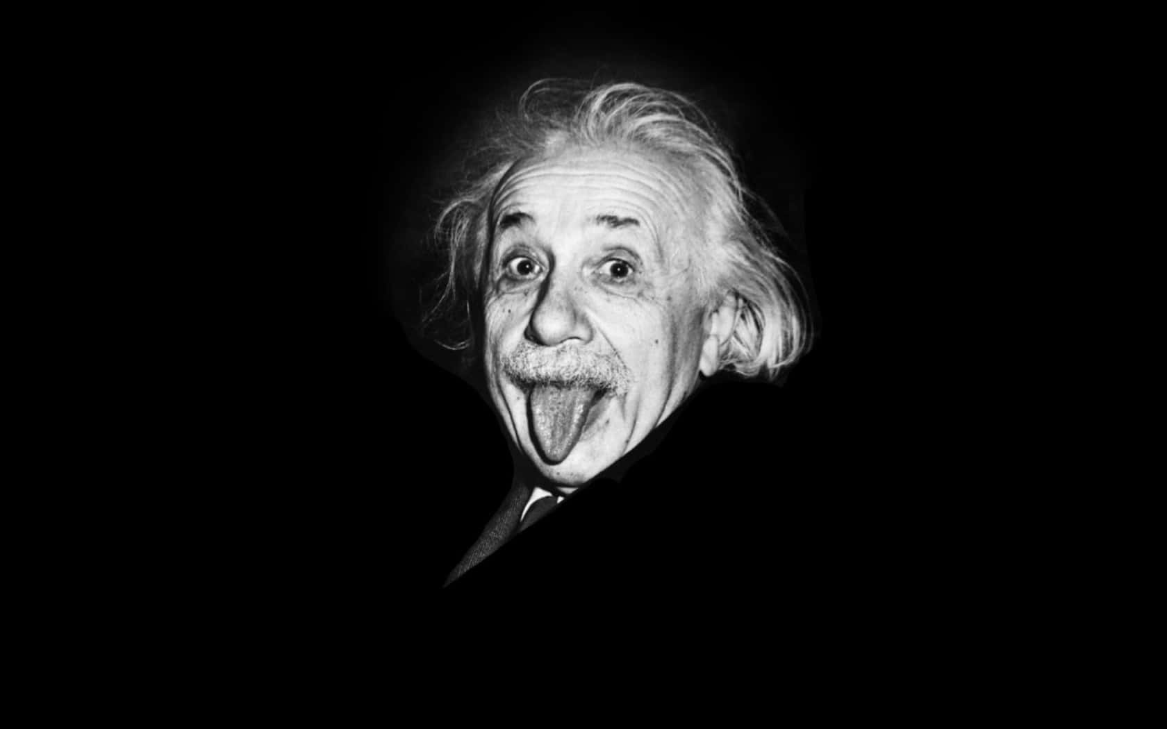 Alberteinstein Med Tungan Ut. Wallpaper