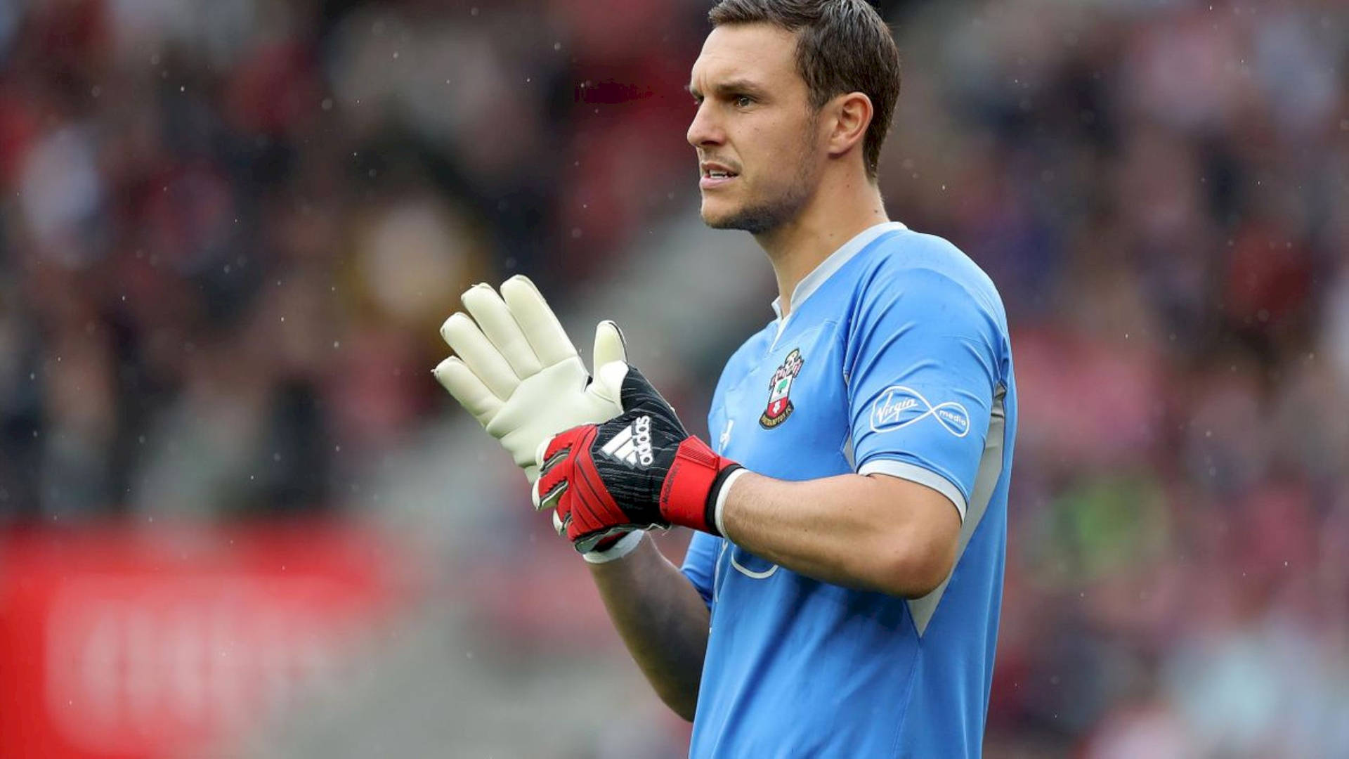 Alex McCarthy Wearing Gloves Wallpaper