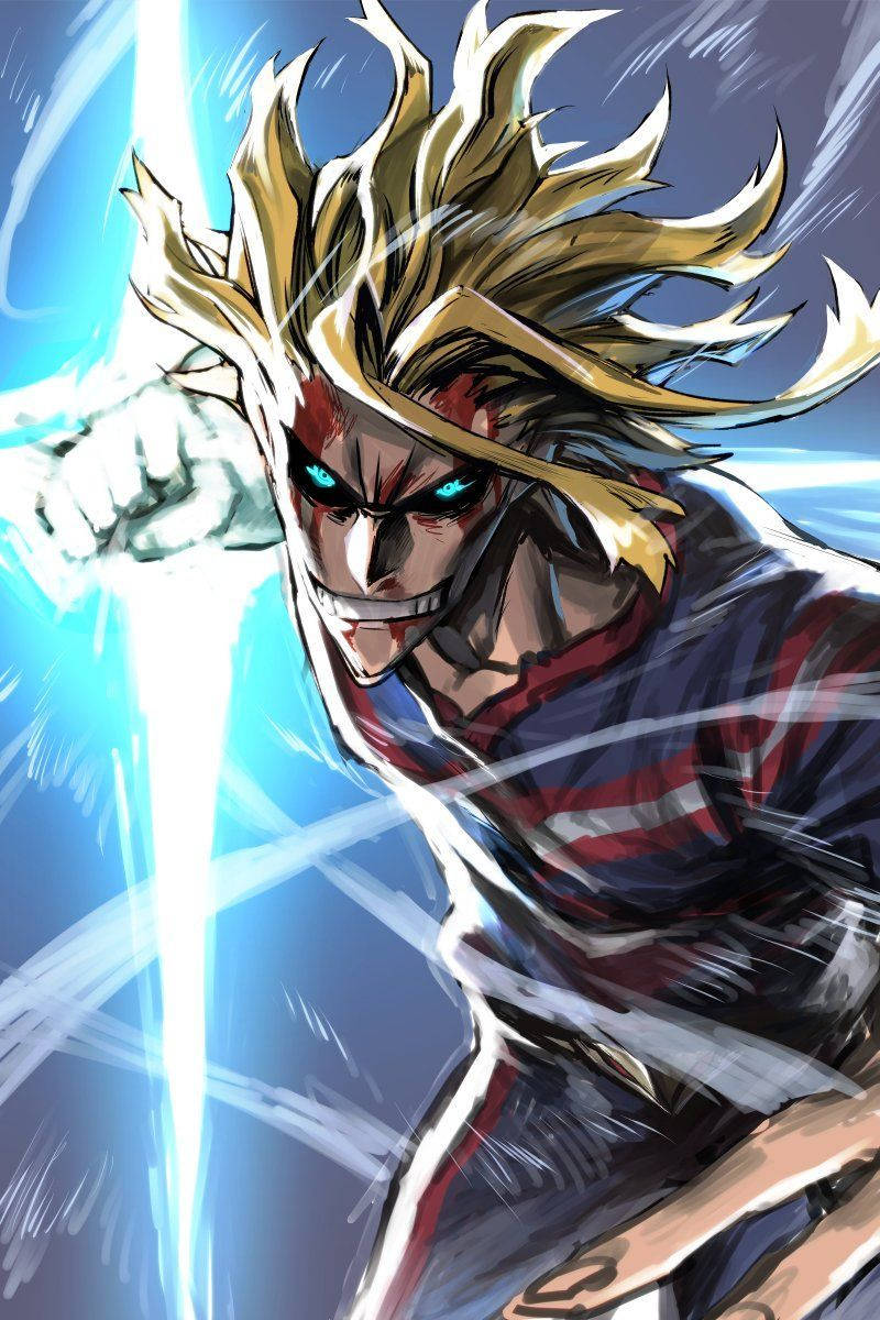 All Might Iskemässä Taustakuva