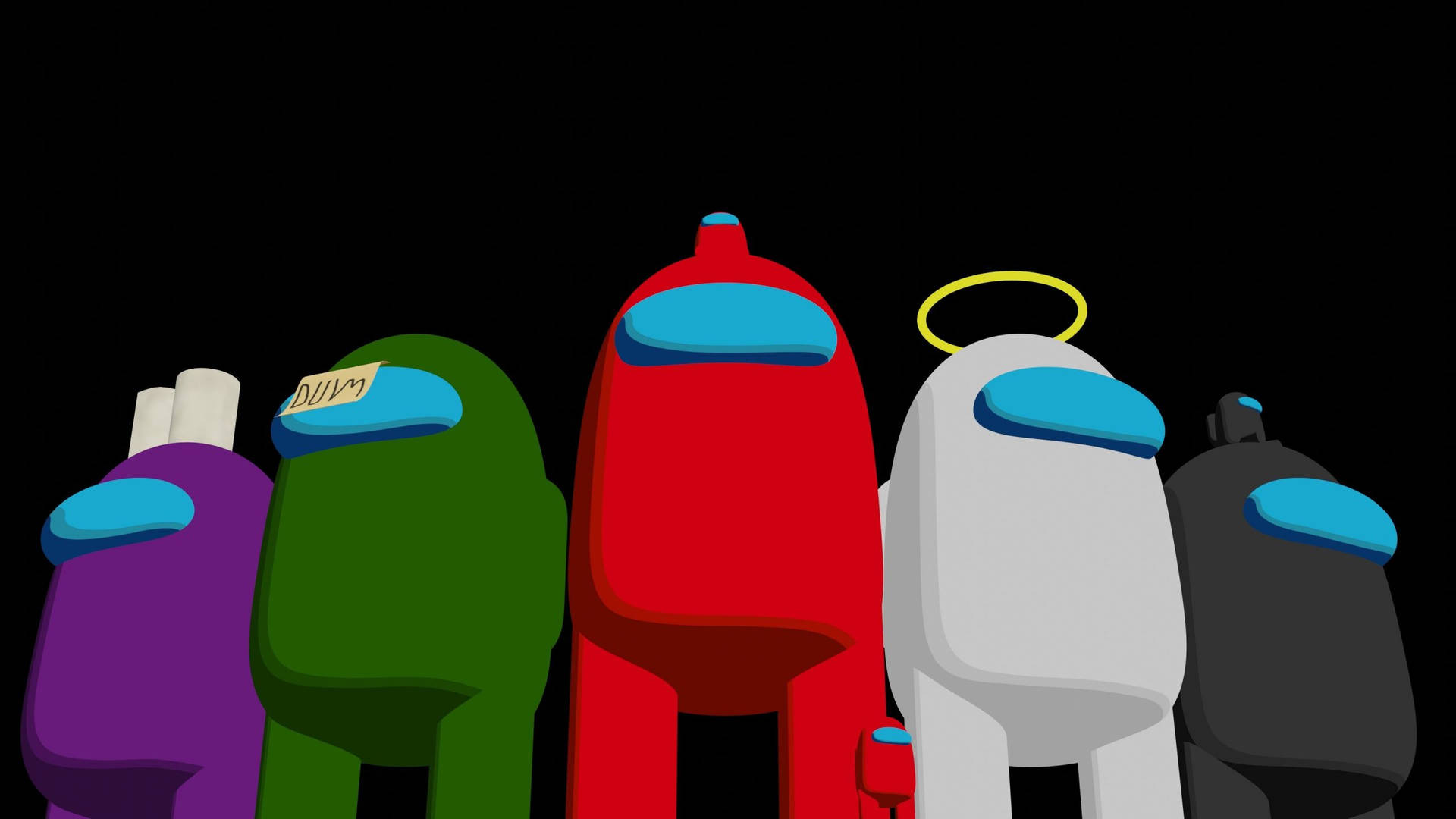 Among Us Desktop 3D Render Wallpaper