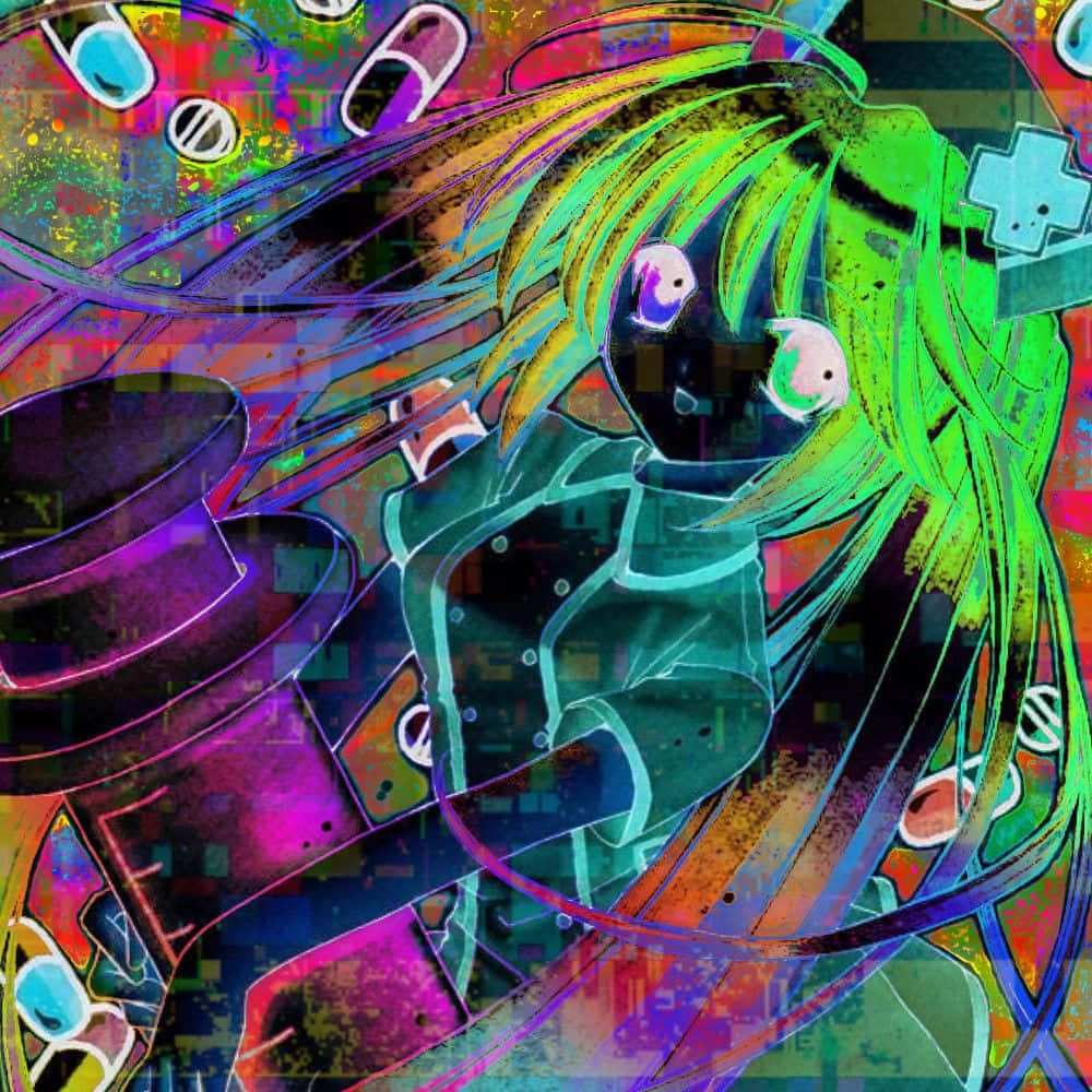 Føl Intensiteten Av Den Elektriske Naturen Til Det Mystiske Animecore! Bakgrunnsbildet