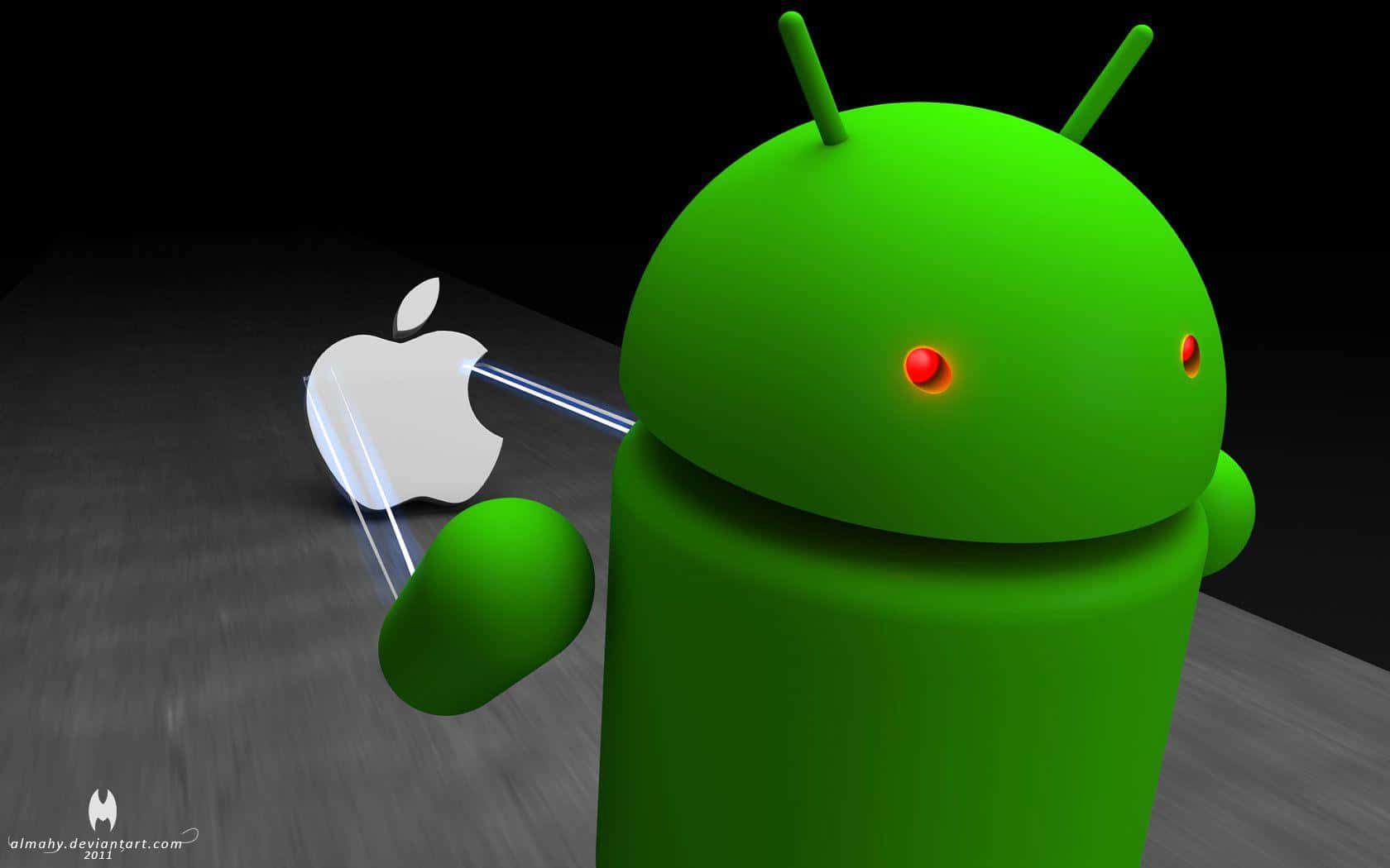 !Det bedste af begge verdener, Apple og Android! Wallpaper