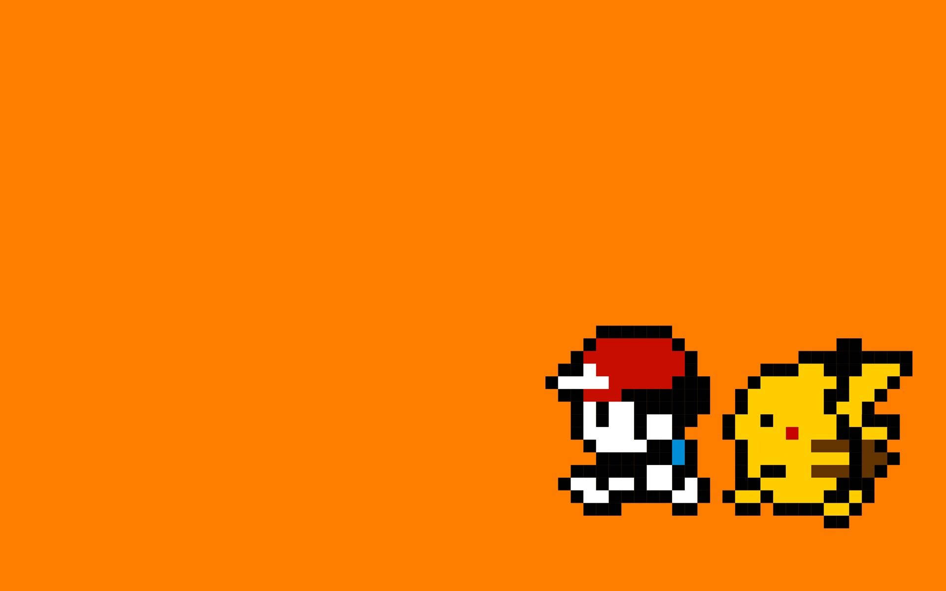 Ashy Pikachu En 8 Bit Fondo de pantalla