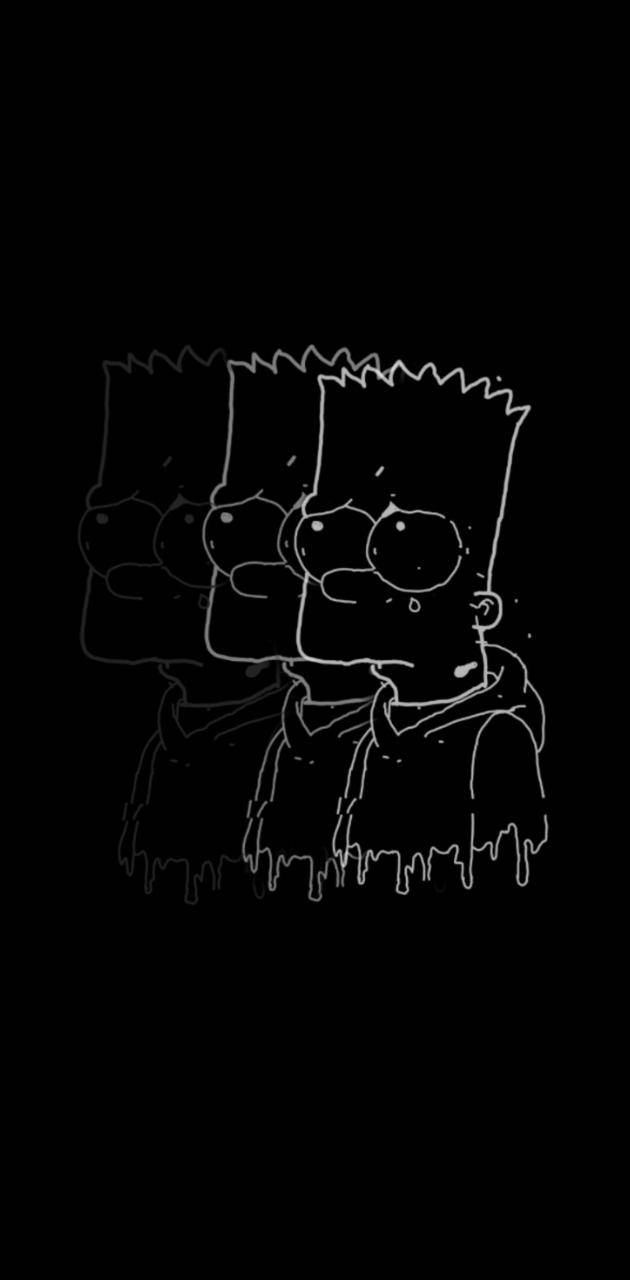 Trio Bart Sad Papel de Parede