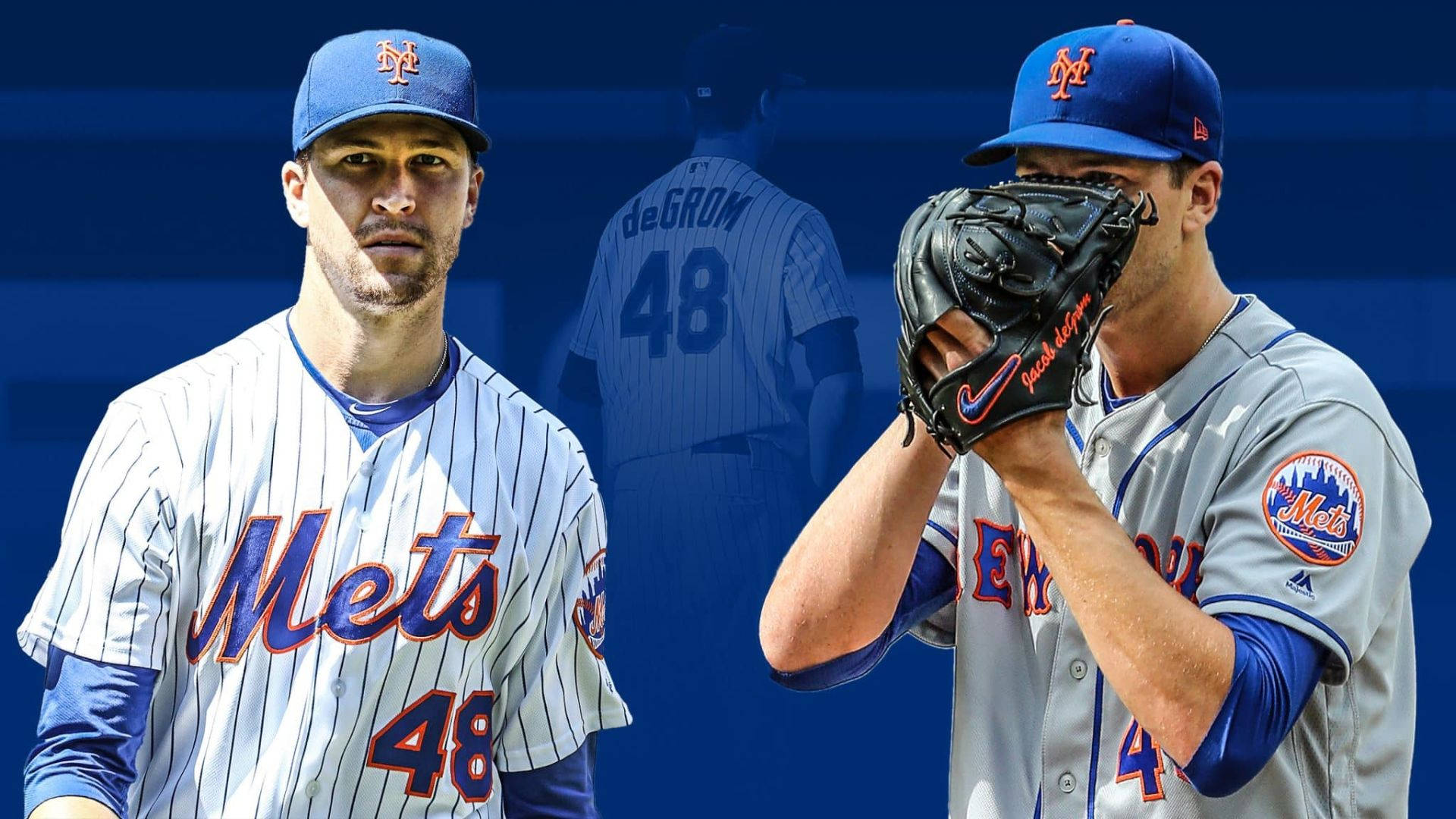Baseball Player Jacob deGrom Poses Wallpaper