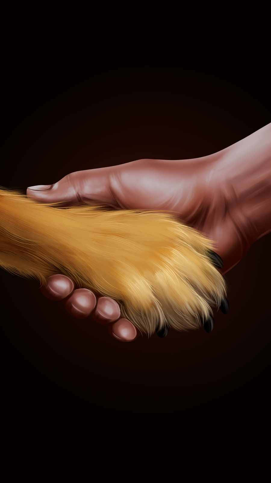 Two friends showing off their newest iPhones. Wallpaper