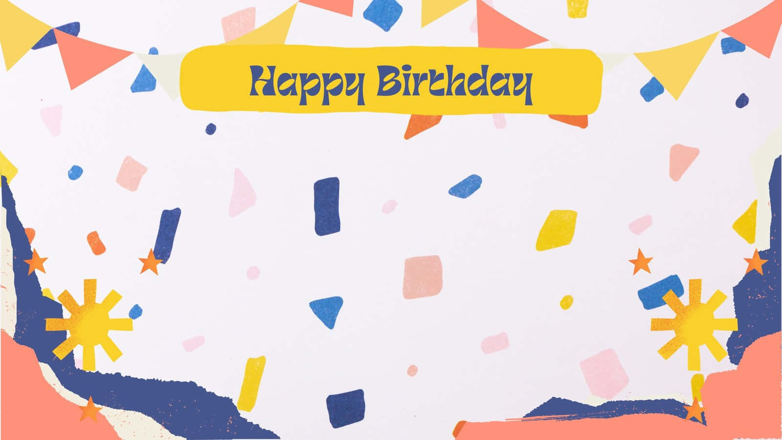 Confetti Falling Birthday Zoom Background