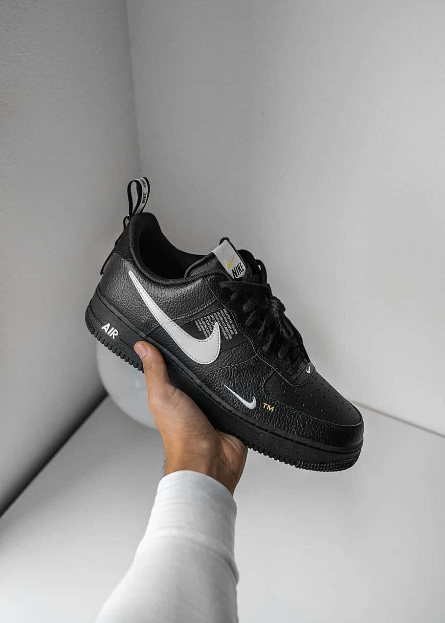 Nike Air Force 1 Lav 'Sort/hvid' Wallpaper