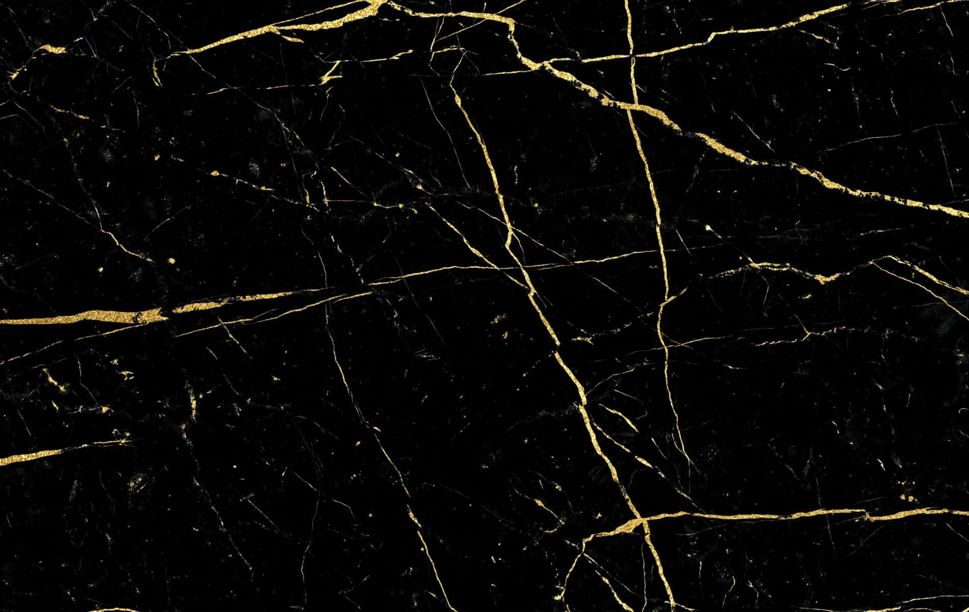 Black Marble Background With Gold Line