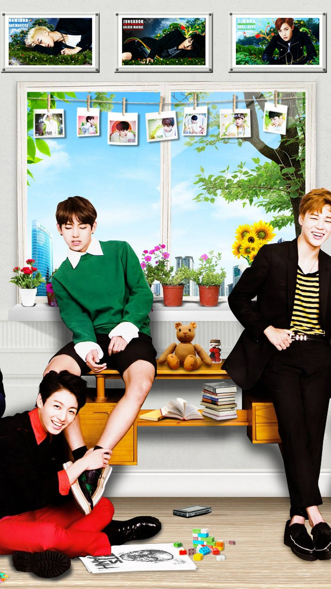 BTS 2020 3d Interior Wallpaper