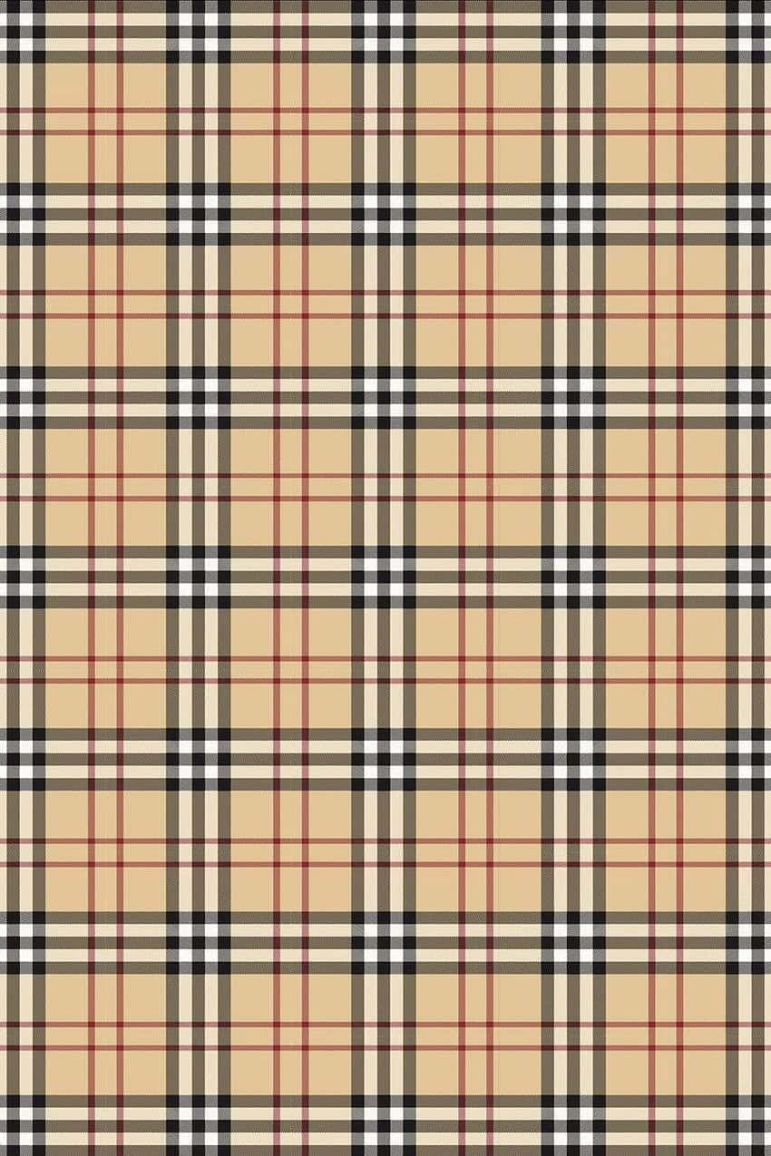A Burberry Check Fabric In Beige And Black