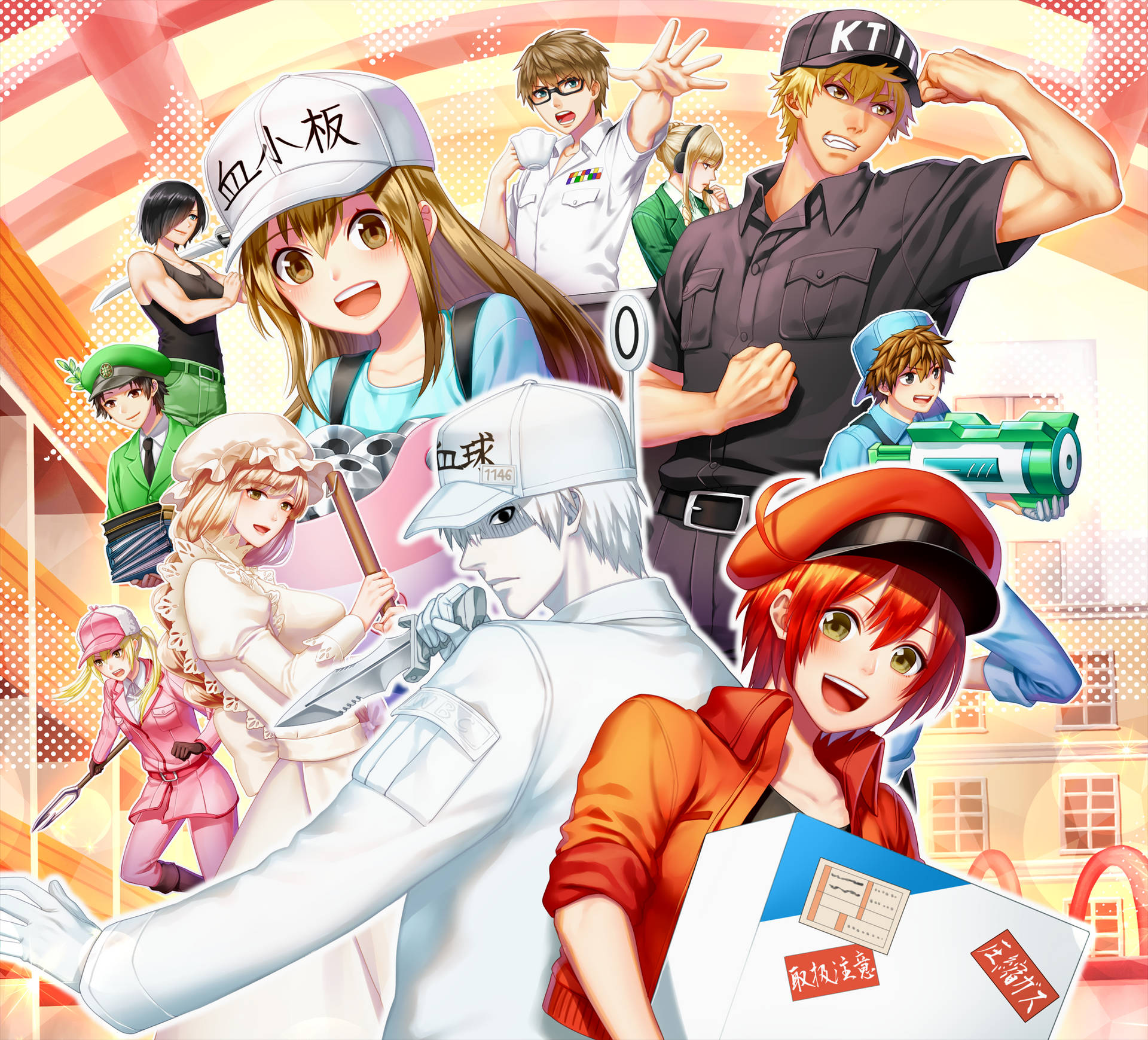 Cells At Work Characters Wallpaper