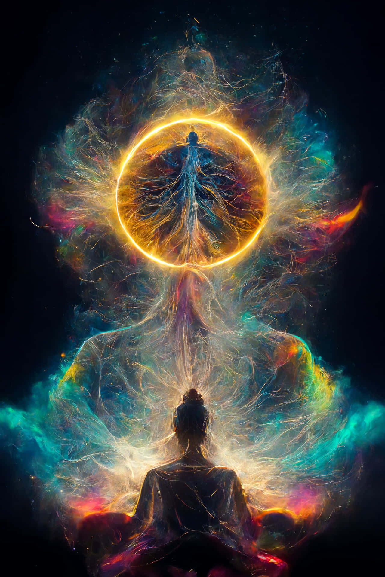 Woman focusing while working on a laptop Wallpaper