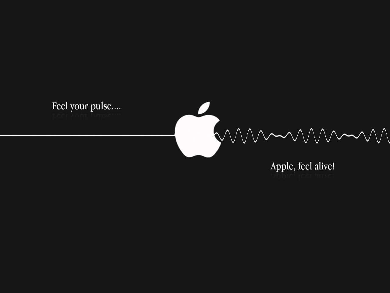 Cool Mac Logo Pulse Passing Through Wallpaper