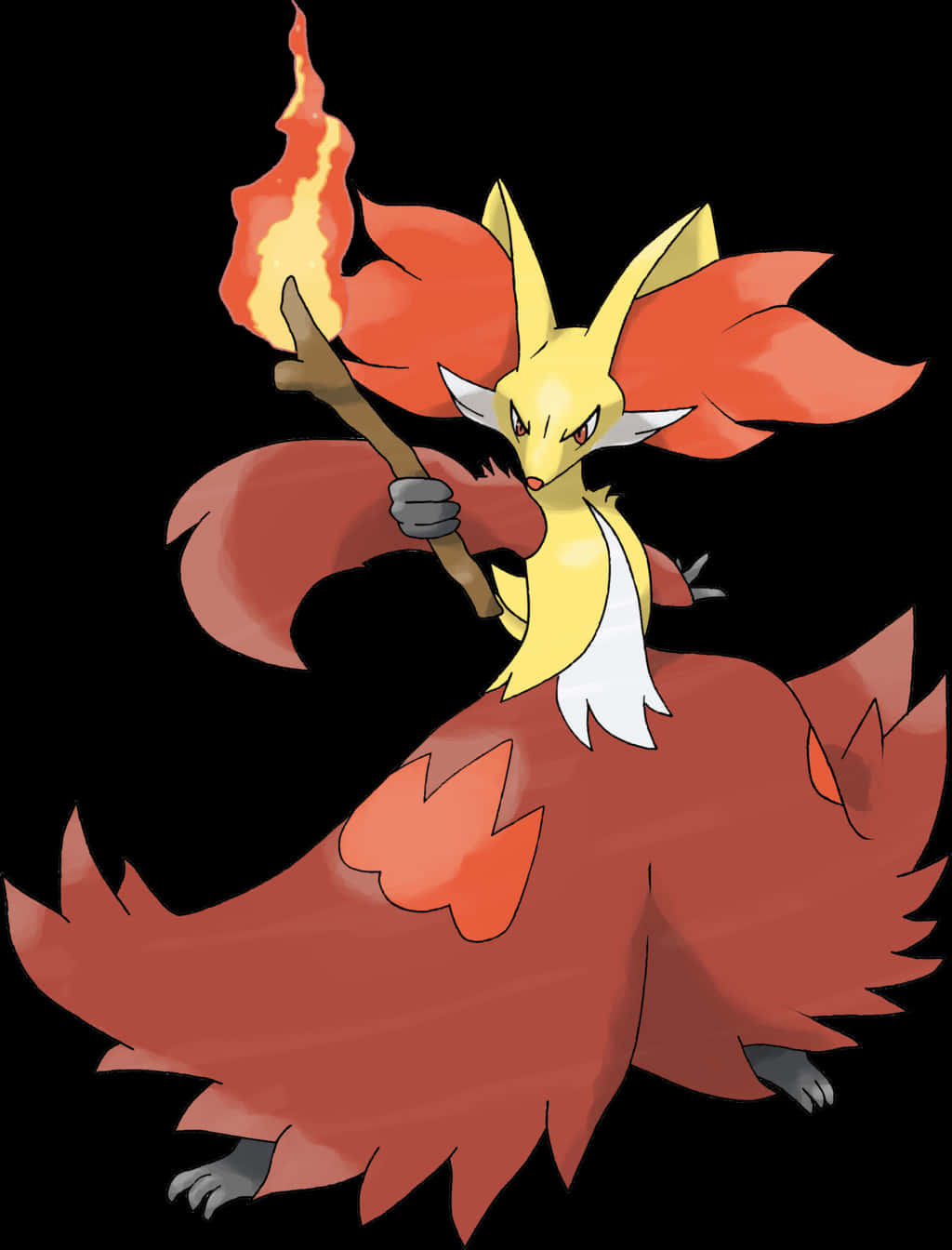 Delphox Feuer Typ Pokémon Wallpaper