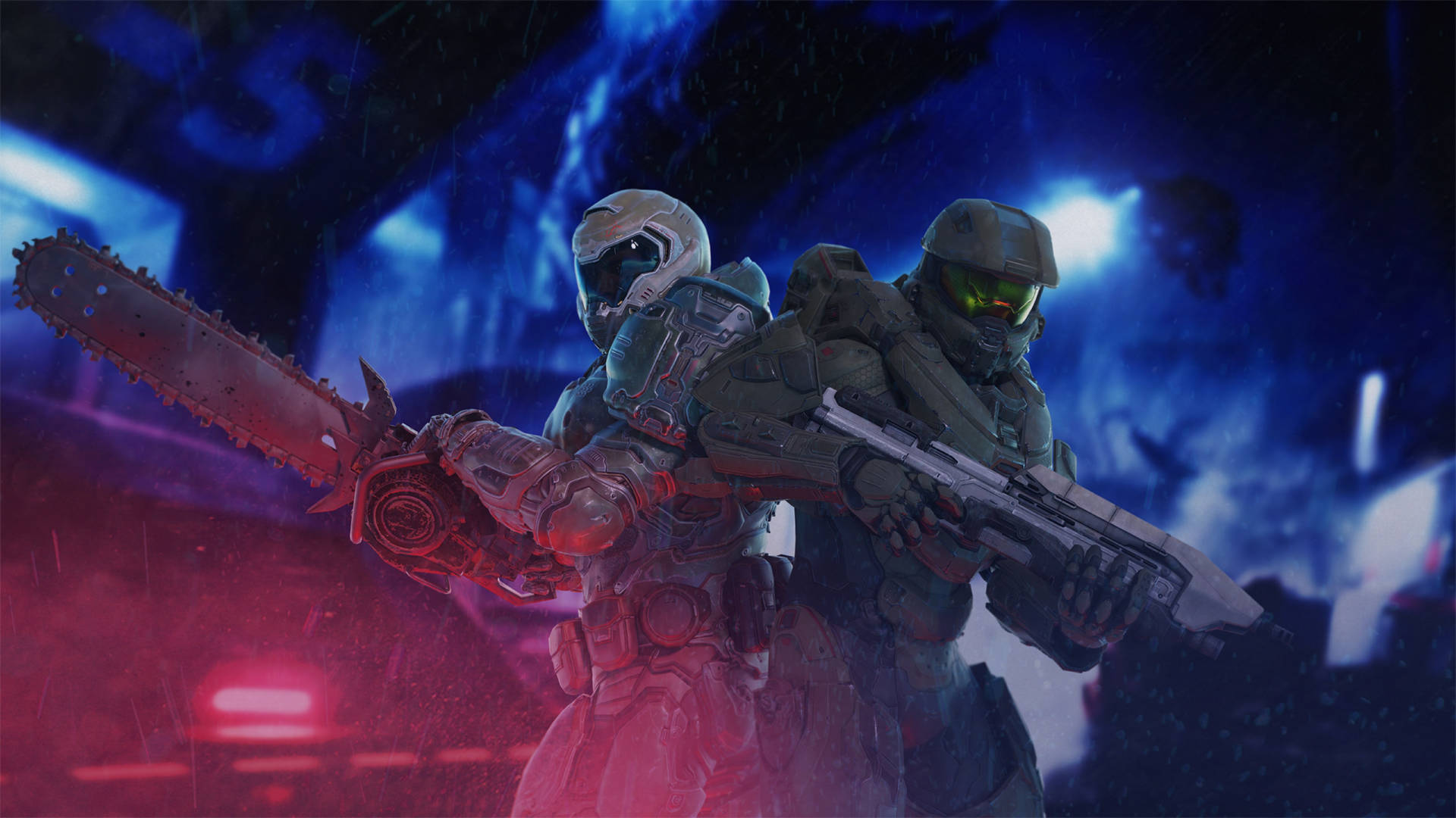 Doomguy Master Chief Team Sfondo