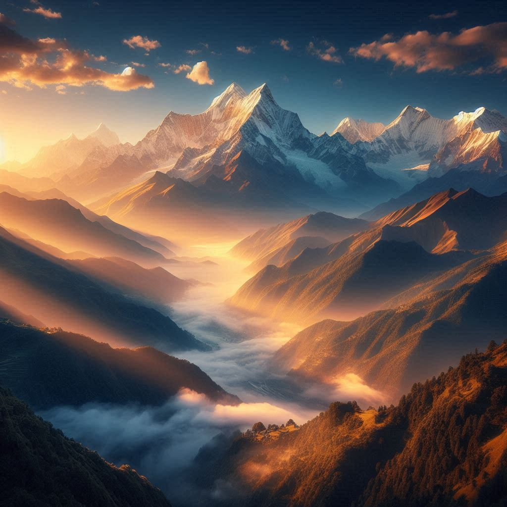Dramatic Mountain Landscape Wallpaper